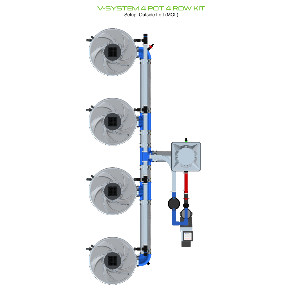 V-SYSTEM 4 Pot 4 Row Kit