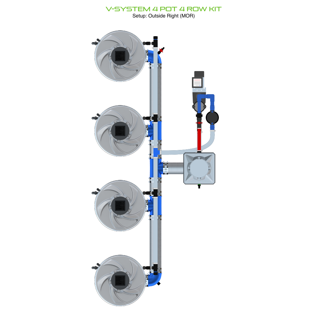 V-SYSTEM 4 Pot 4 Row Kit