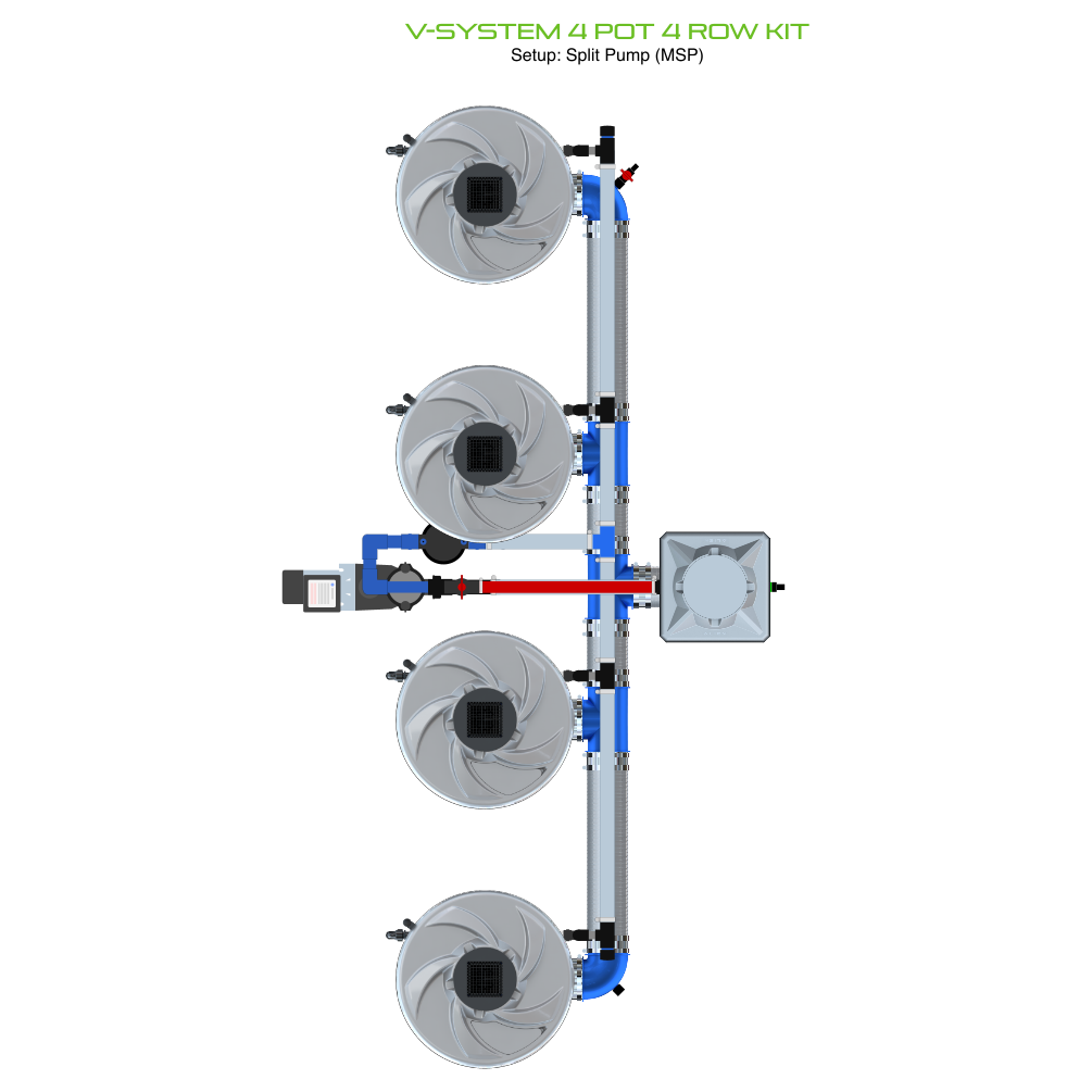 V-SYSTEM 4 Pot 4 Row Kit