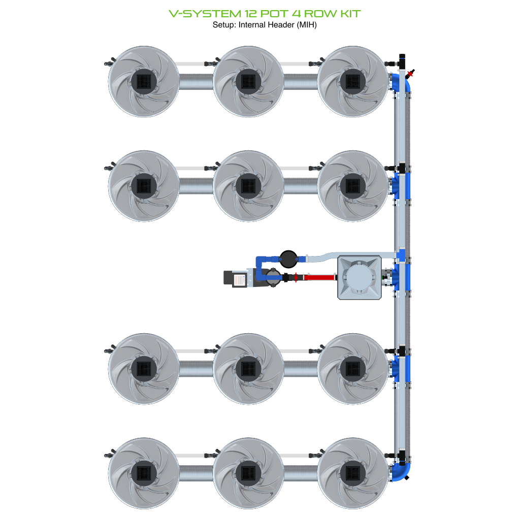 V-SYSTEM 12 Pot 4 Row Kit