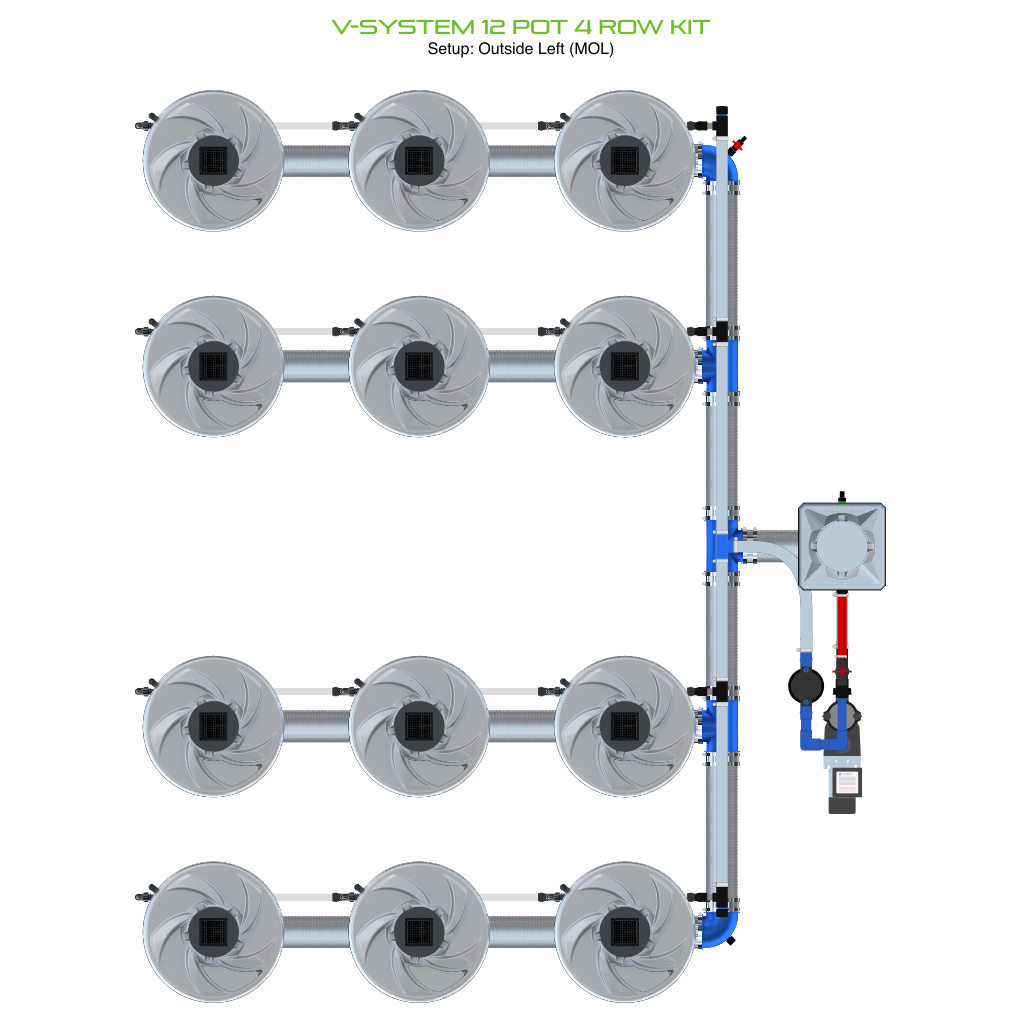 V-SYSTEM 12 Pot 4 Row Kit
