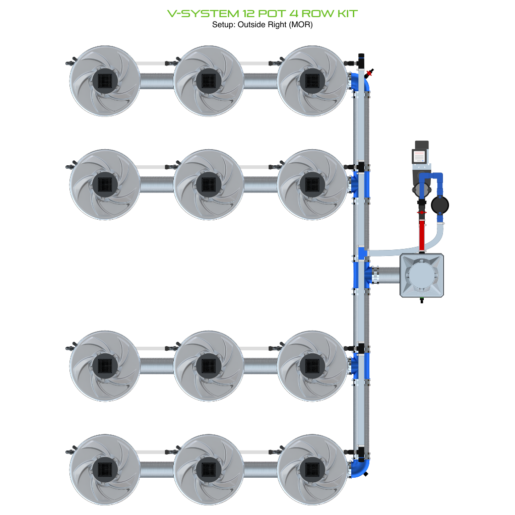 V-SYSTEM 12 Pot 4 Row Kit