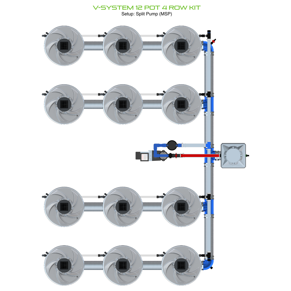 V-SYSTEM 12 Pot 4 Row Kit
