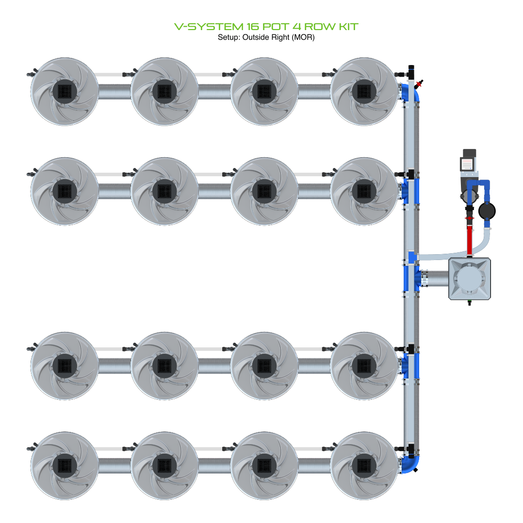 V-SYSTEM 16 Pot 4 Row Kit