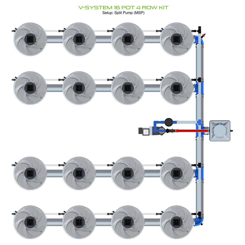 V-SYSTEM 16 Pot 4 Row Kit