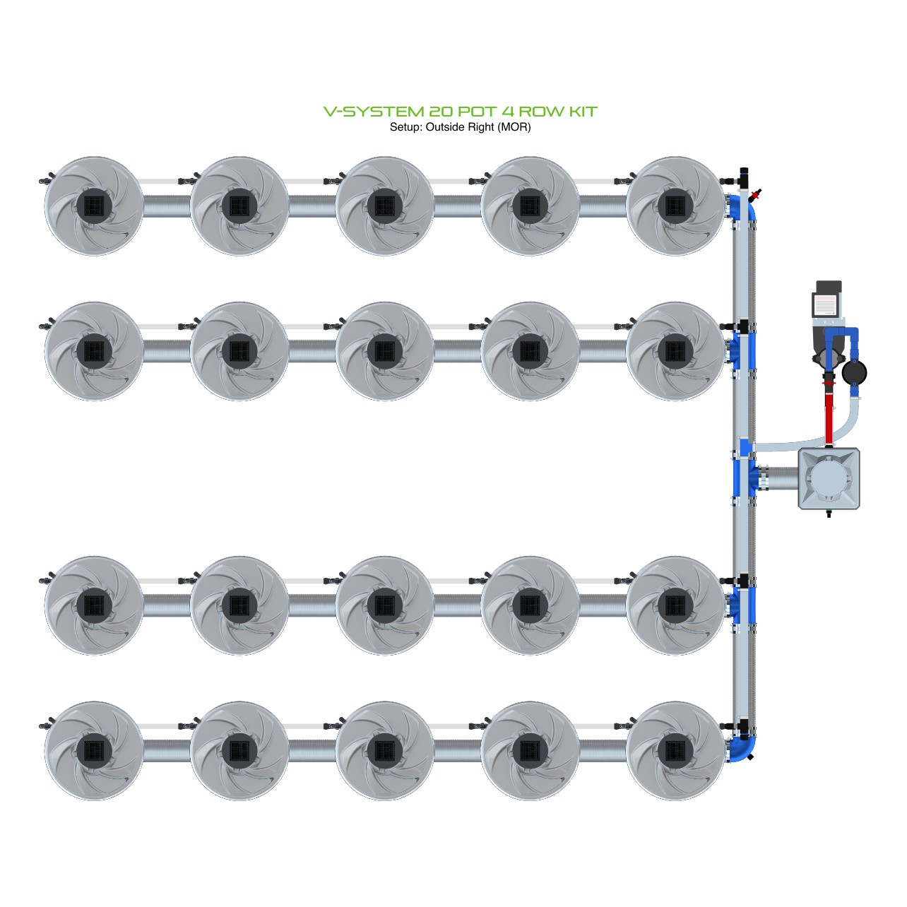 V-SYSTEM 20 Pot 4 Row Kit