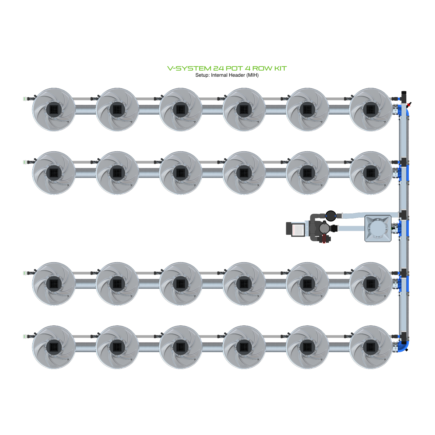 V-SYSTEM 24 Pot 4 Row Kit