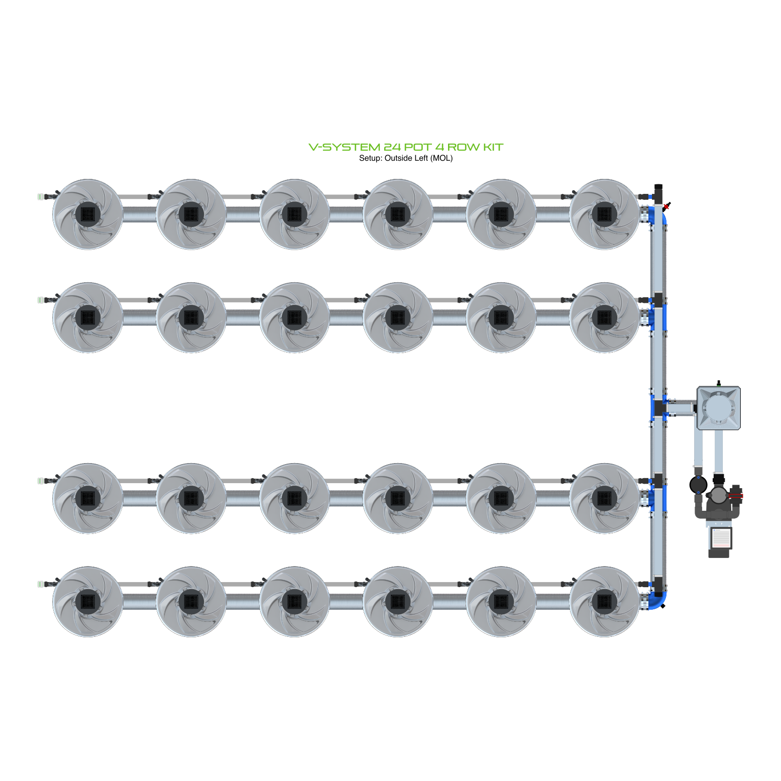 V-SYSTEM 24 Pot 4 Row Kit