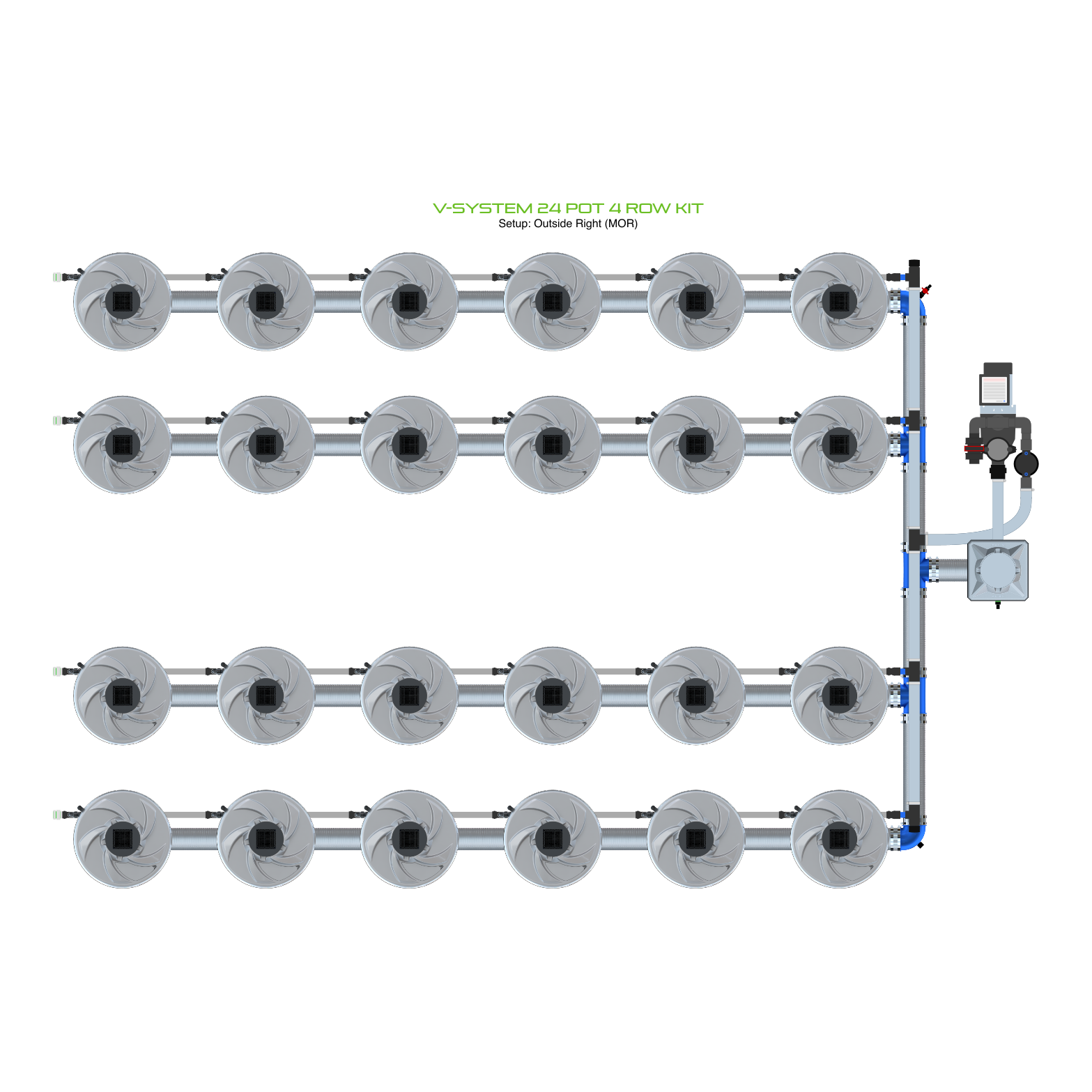 V-SYSTEM 24 Pot 4 Row Kit