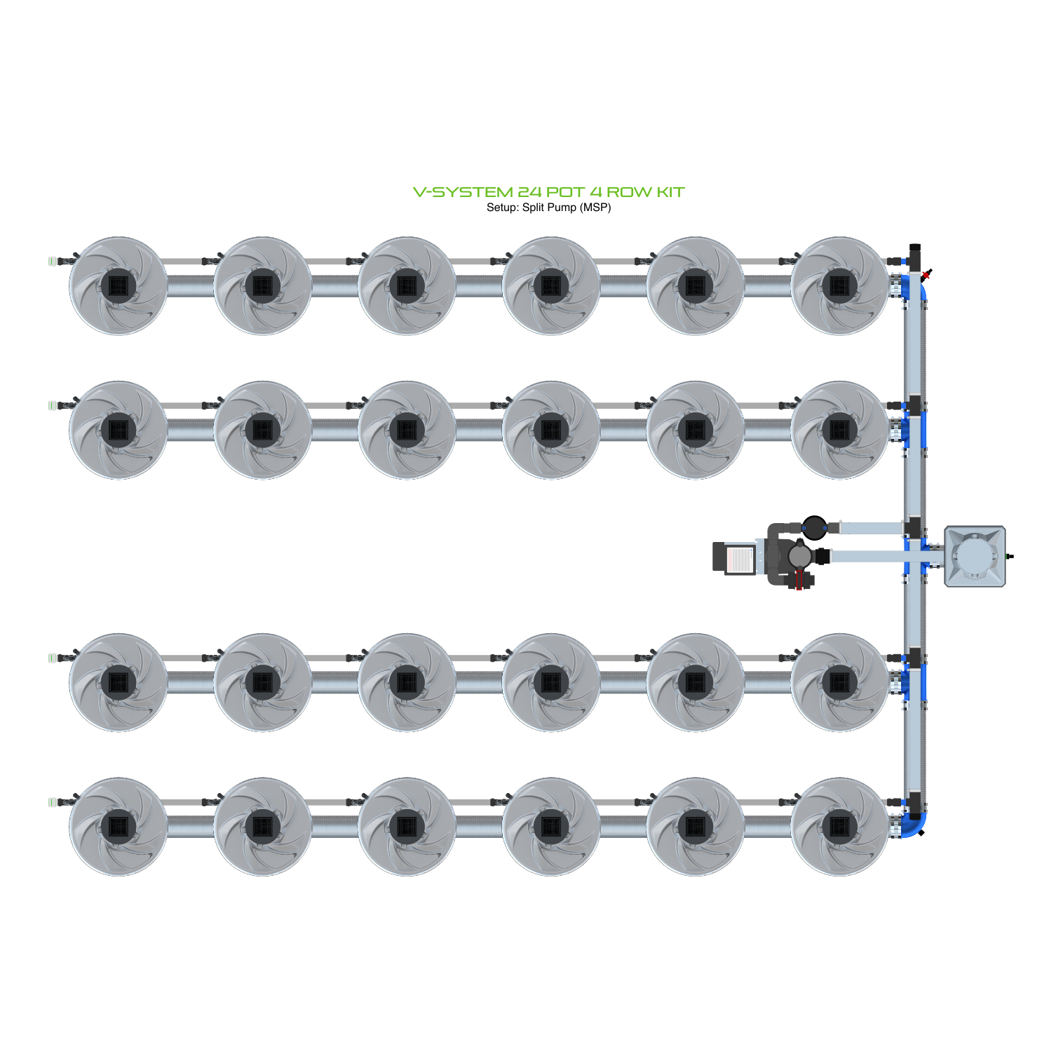 V-SYSTEM 24 Pot 4 Row Kit
