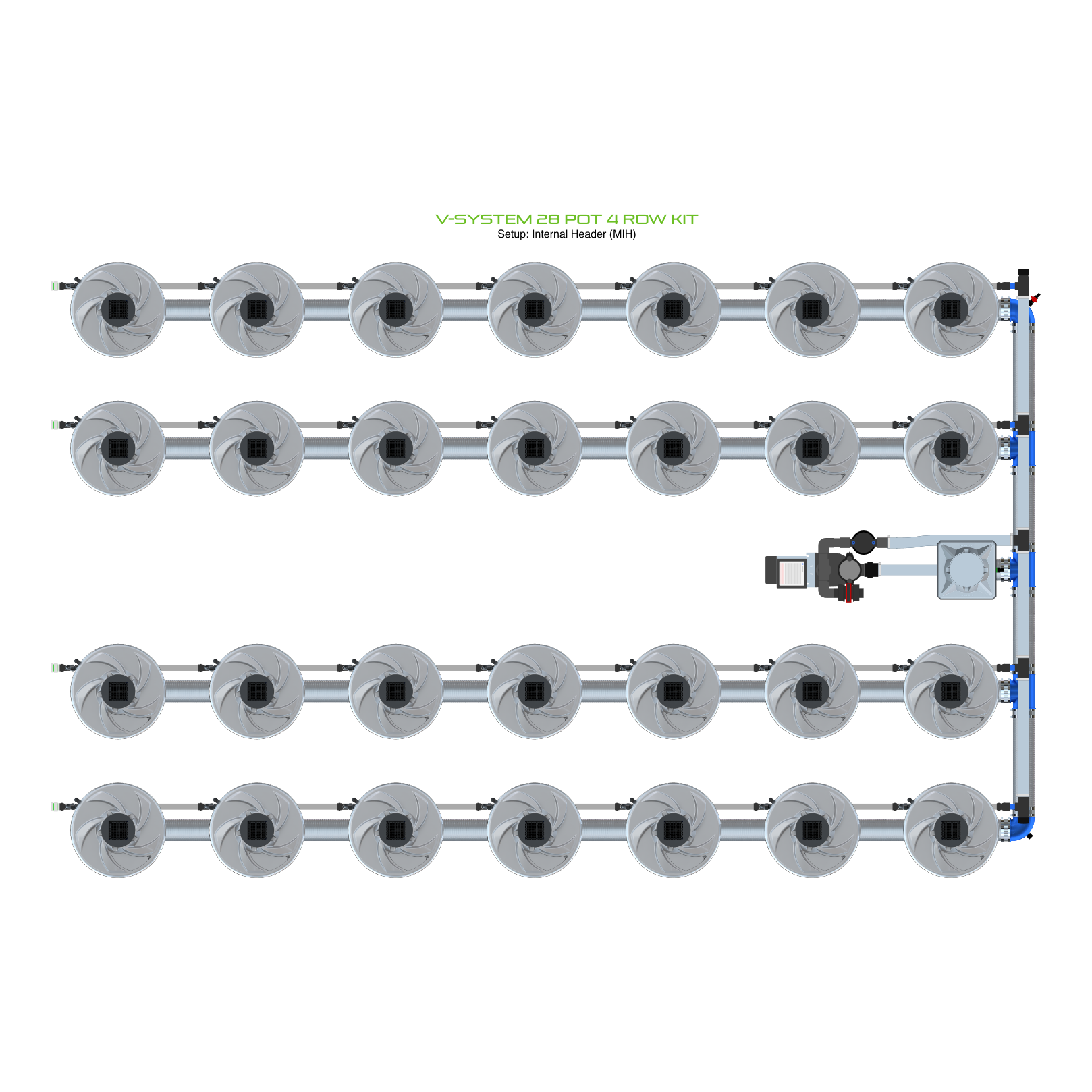 V-SYSTEM 28 Pot 4 Row Kit