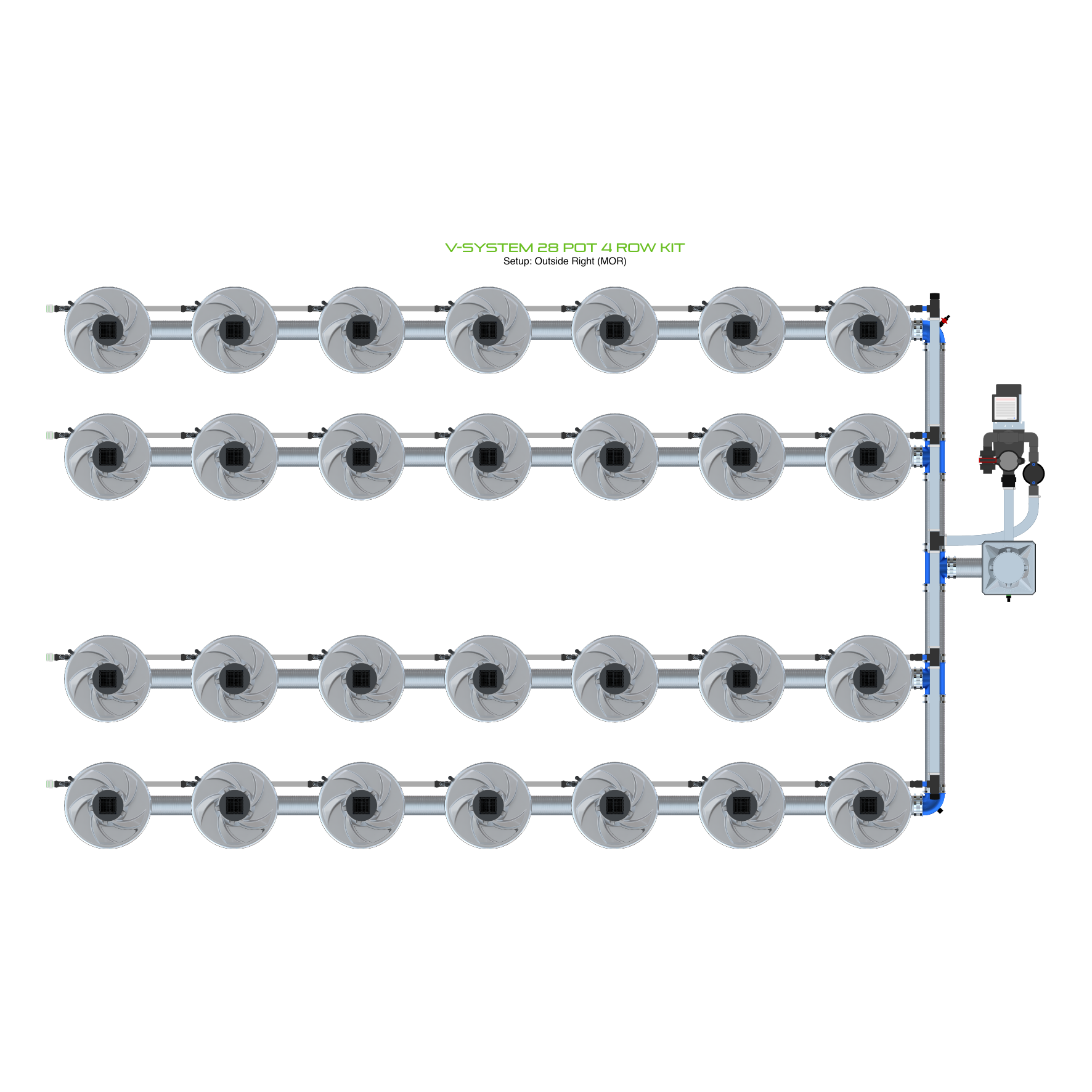 V-SYSTEM 28 Pot 4 Row Kit