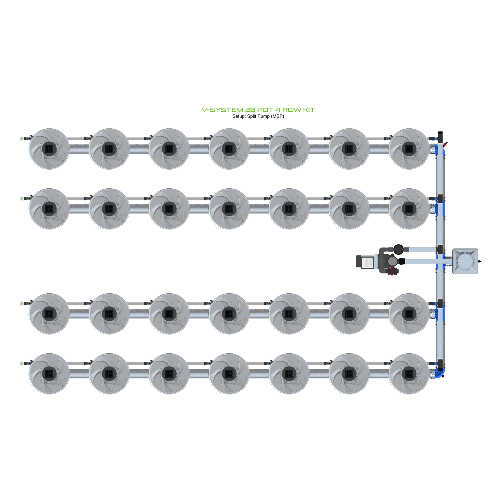 V-SYSTEM 28 Pot 4 Row Kit