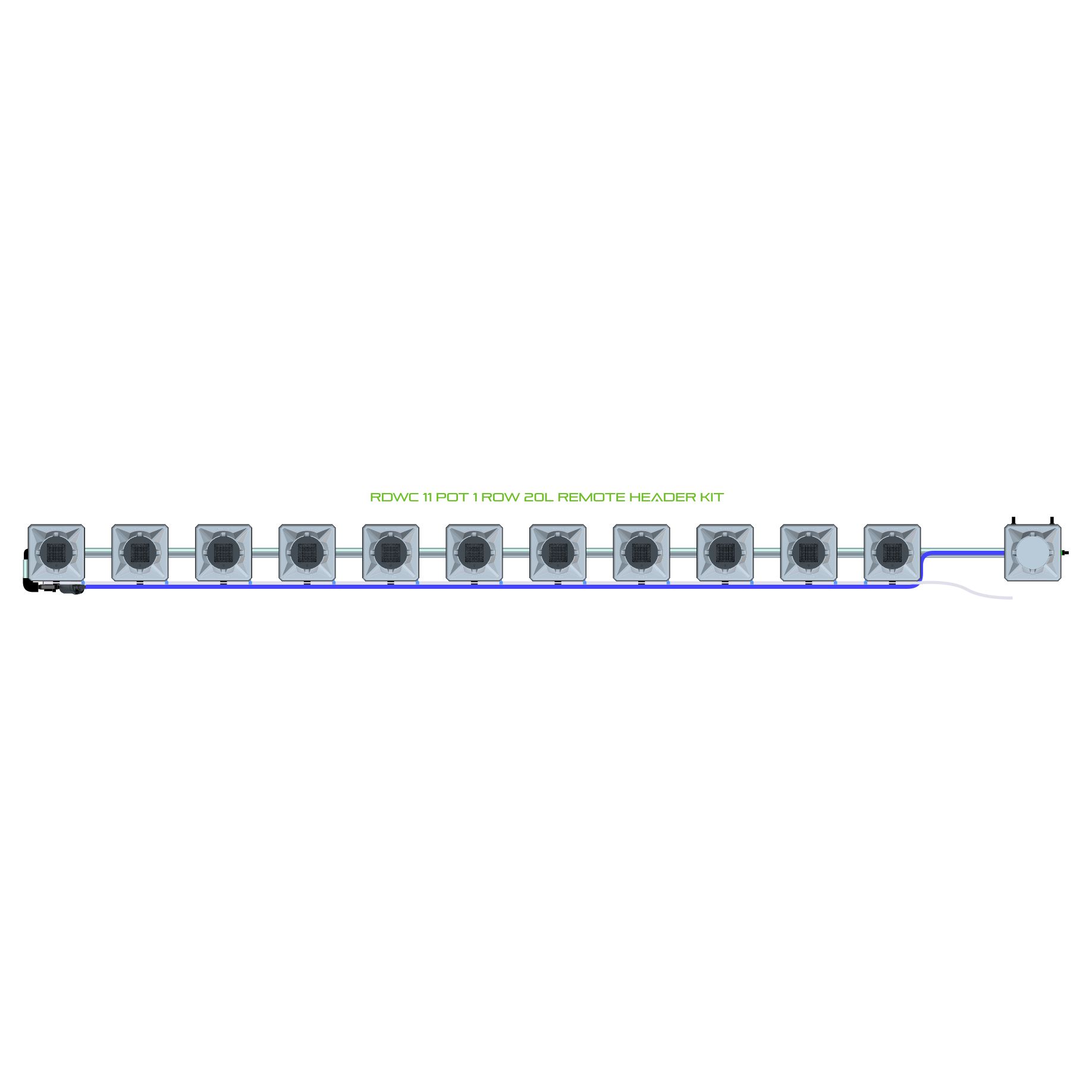 RDWC 11 Pot 1 Row Kit