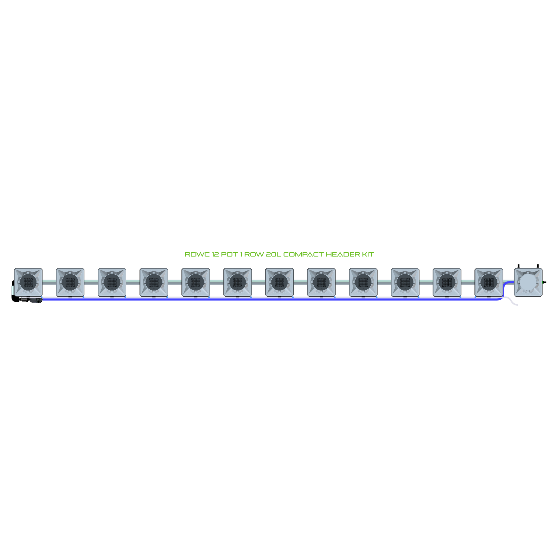 RDWC 12 Pot 1 Row Kit