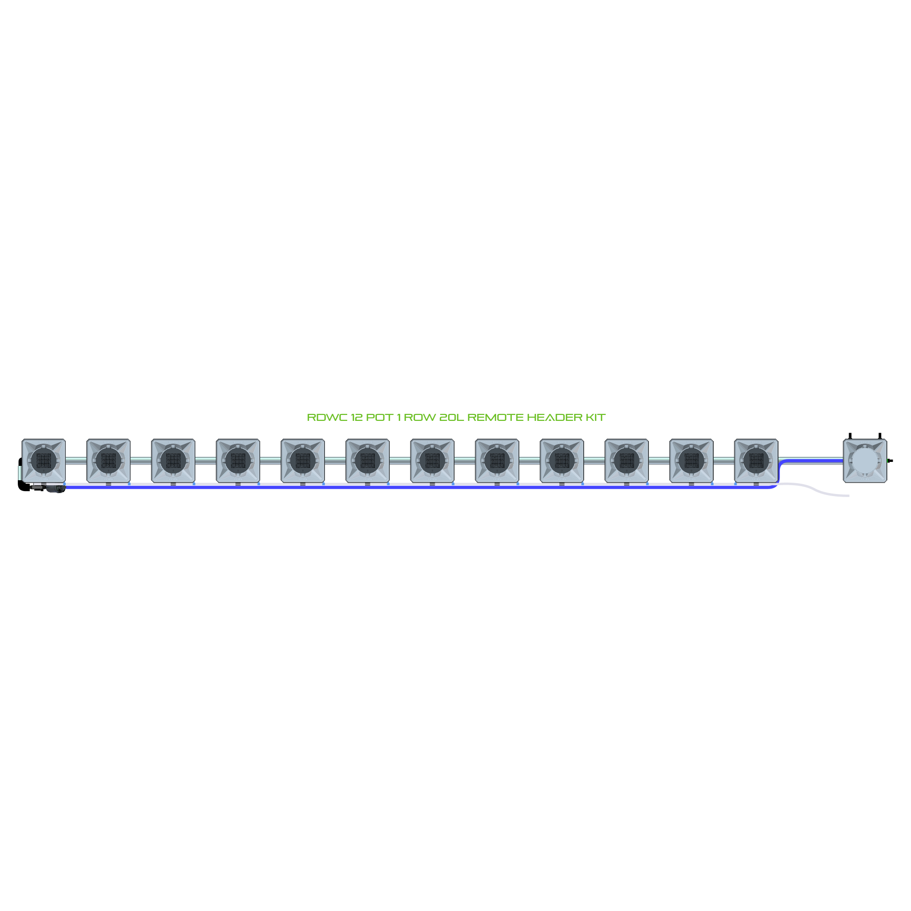 RDWC 12 Pot 1 Row Kit