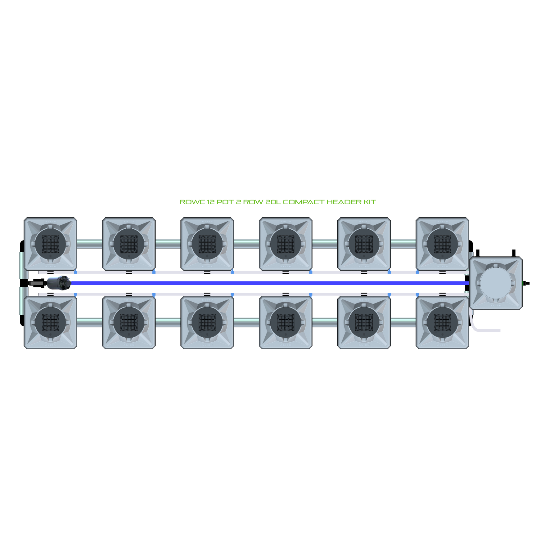 RDWC 12 Pot 2 Row Kit