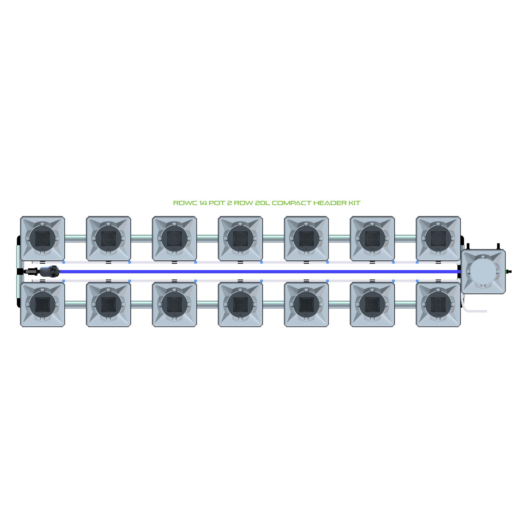 RDWC 14 Pot 2 Row Kit