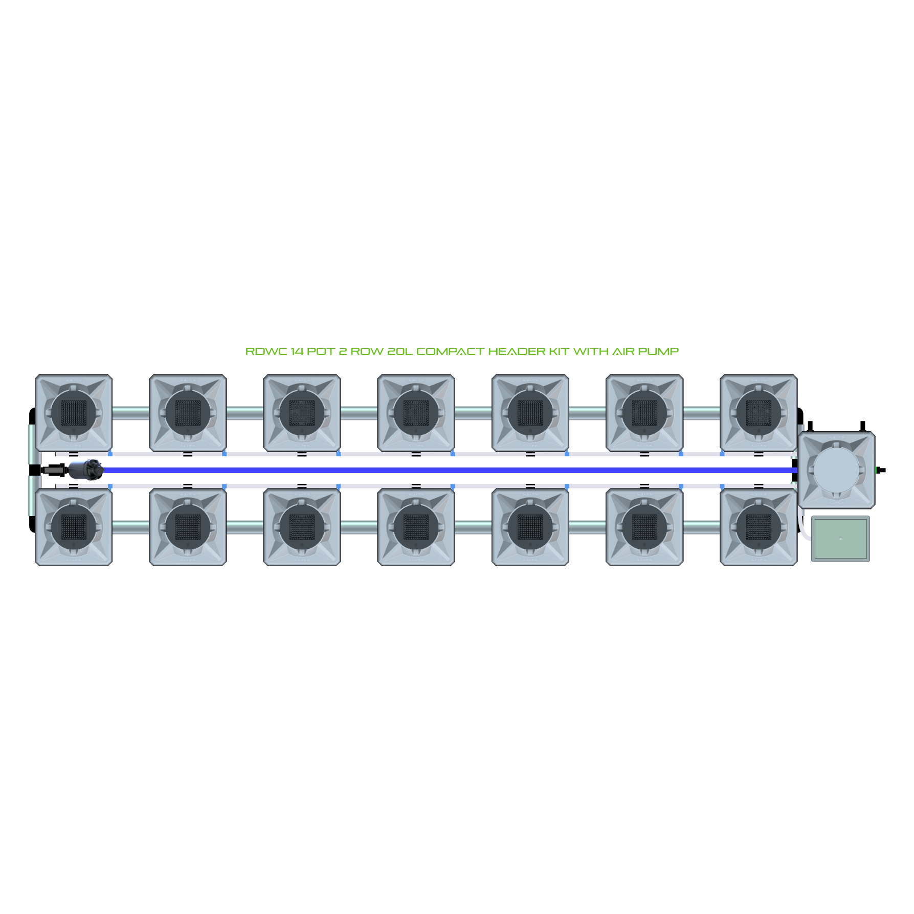 RDWC 14 Pot 2 Row Kit