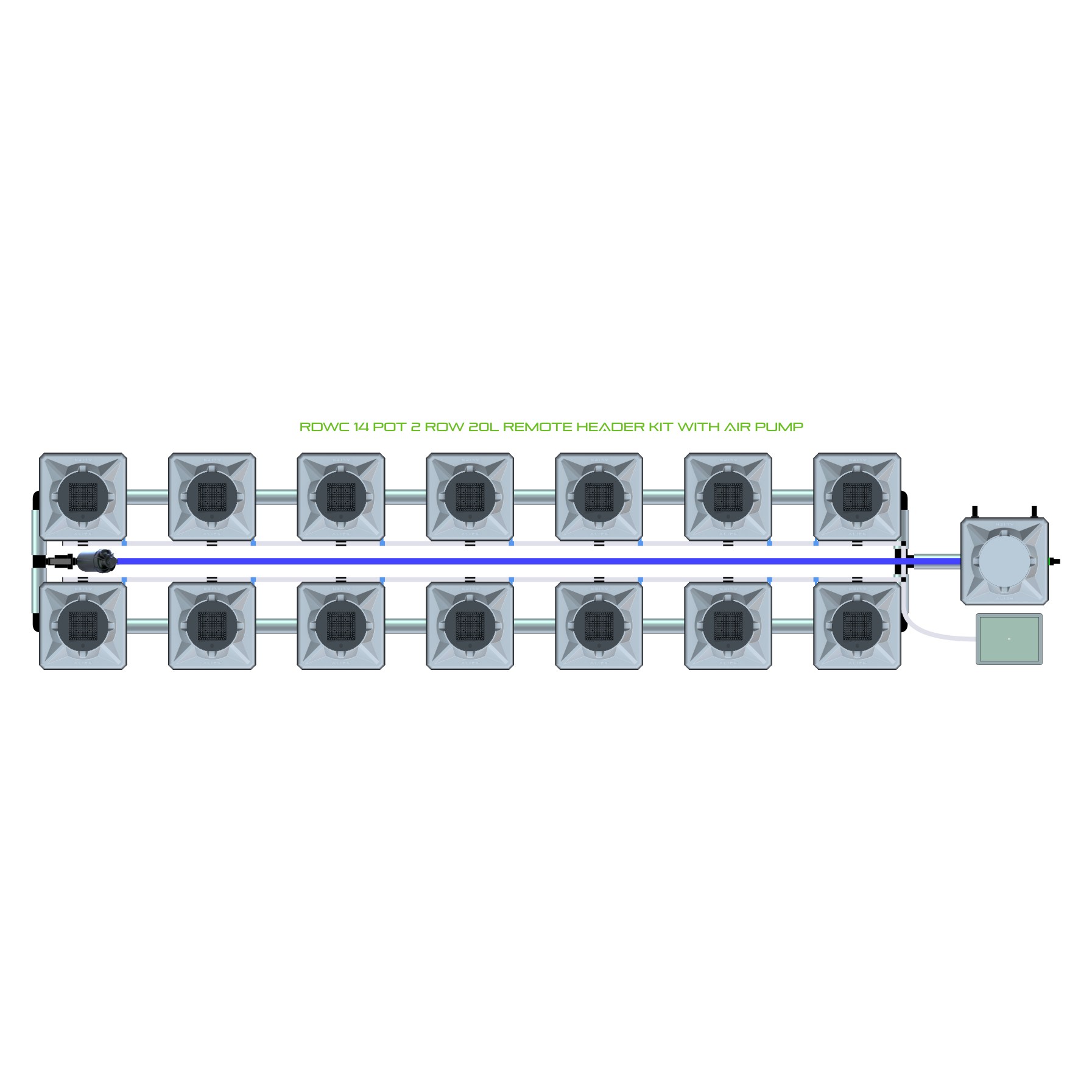 RDWC 14 Pot 2 Row Kit