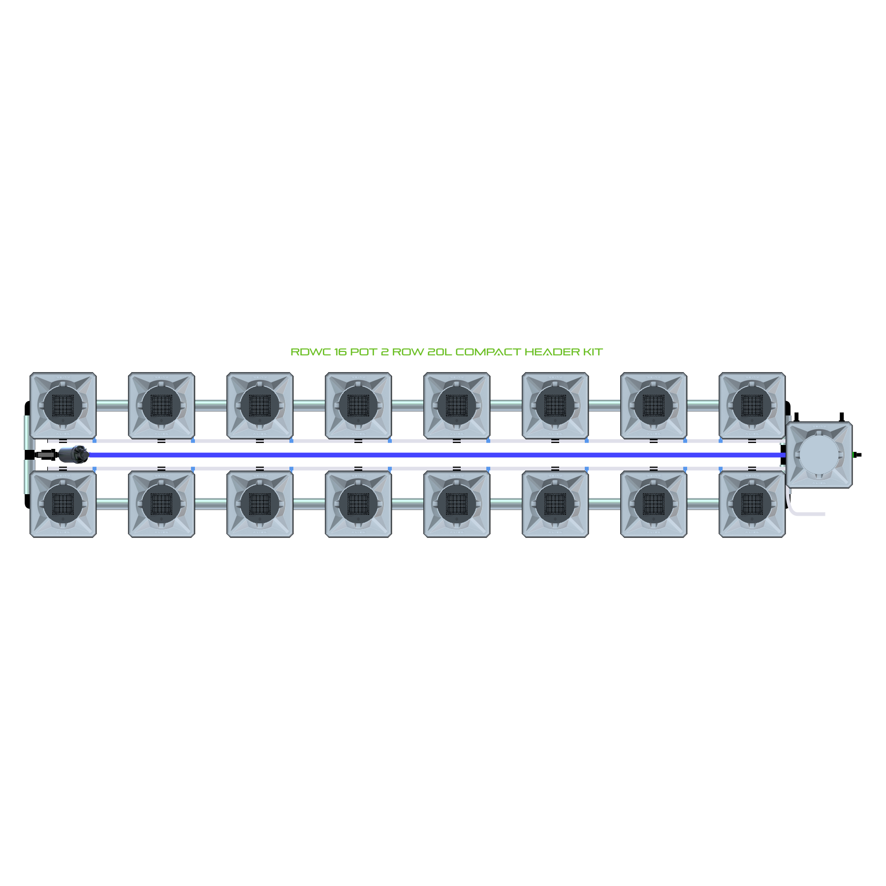 RDWC 16 Pot 2 Row Kit