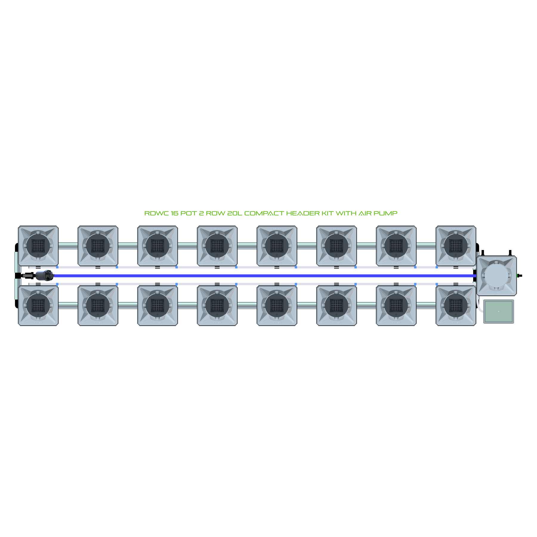 RDWC 16 Pot 2 Row Kit