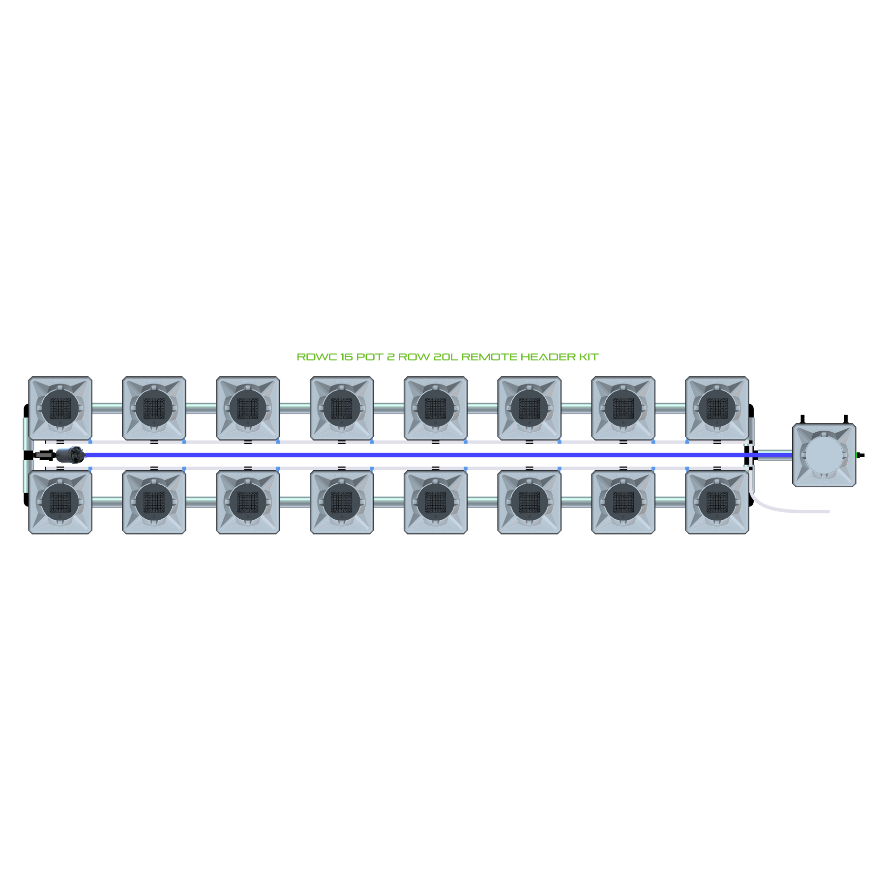 RDWC 16 Pot 2 Row Kit