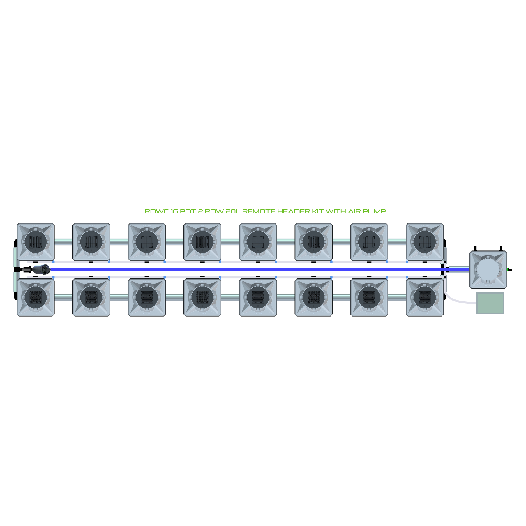 RDWC 16 Pot 2 Row Kit