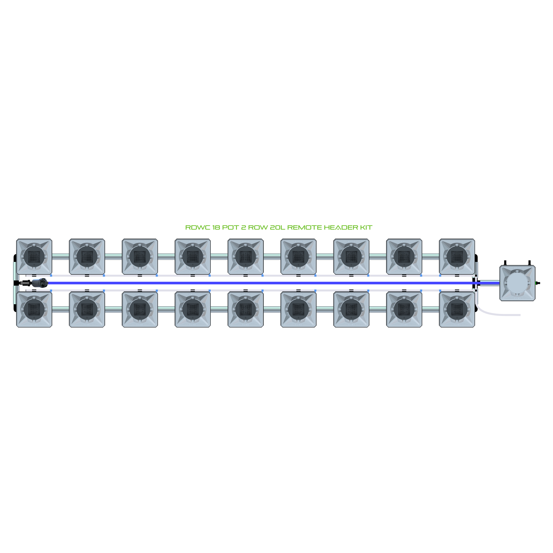 RDWC 18 Pot 2 Row Kit