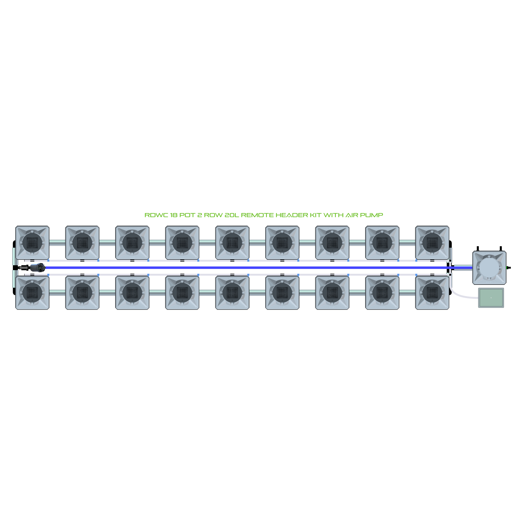 RDWC 18 Pot 2 Row Kit