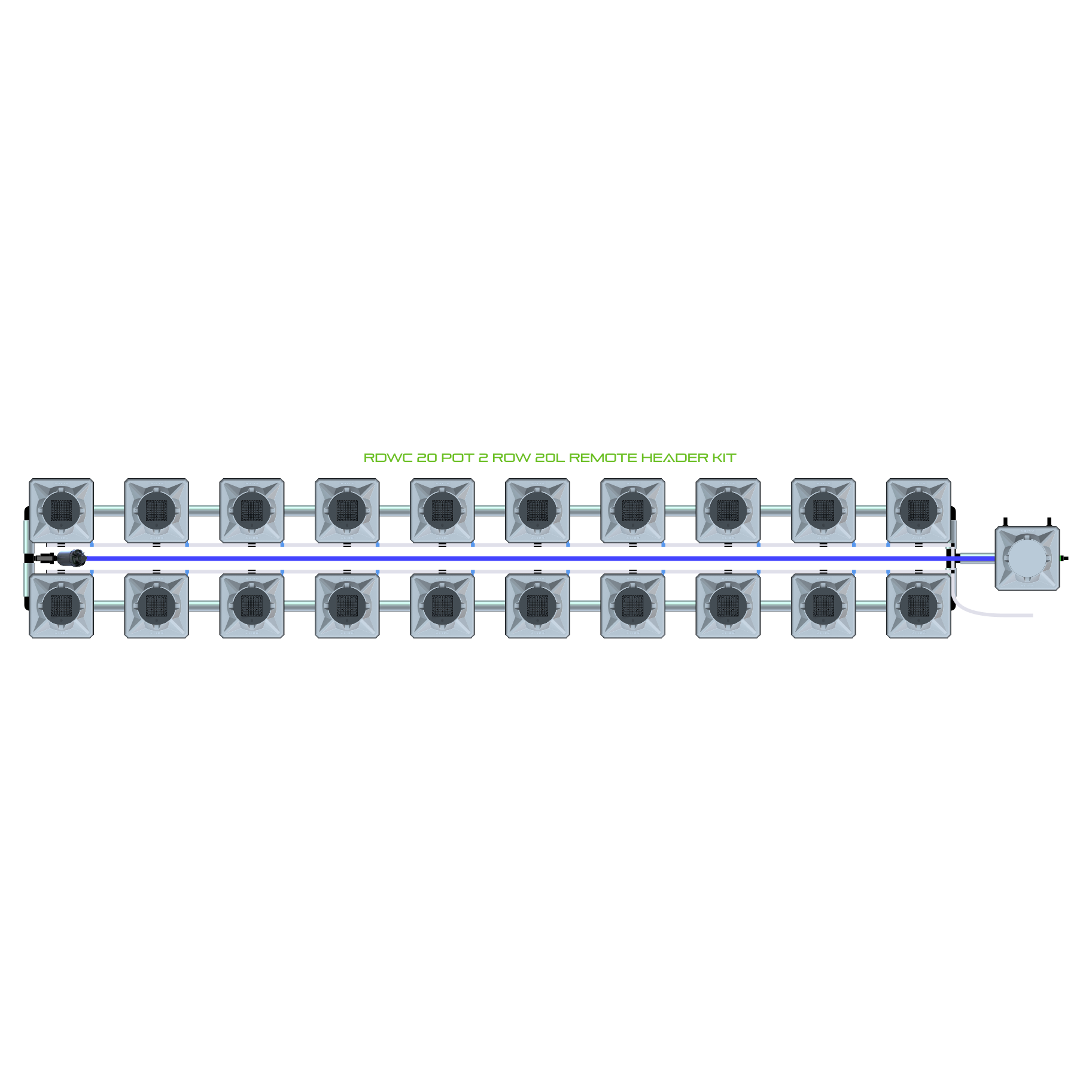 RDWC 20 Pot 2 Row Kit