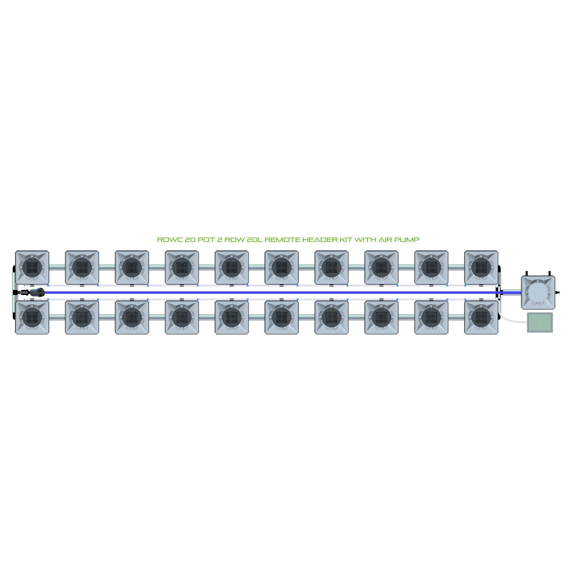 RDWC 20 Pot 2 Row Kit