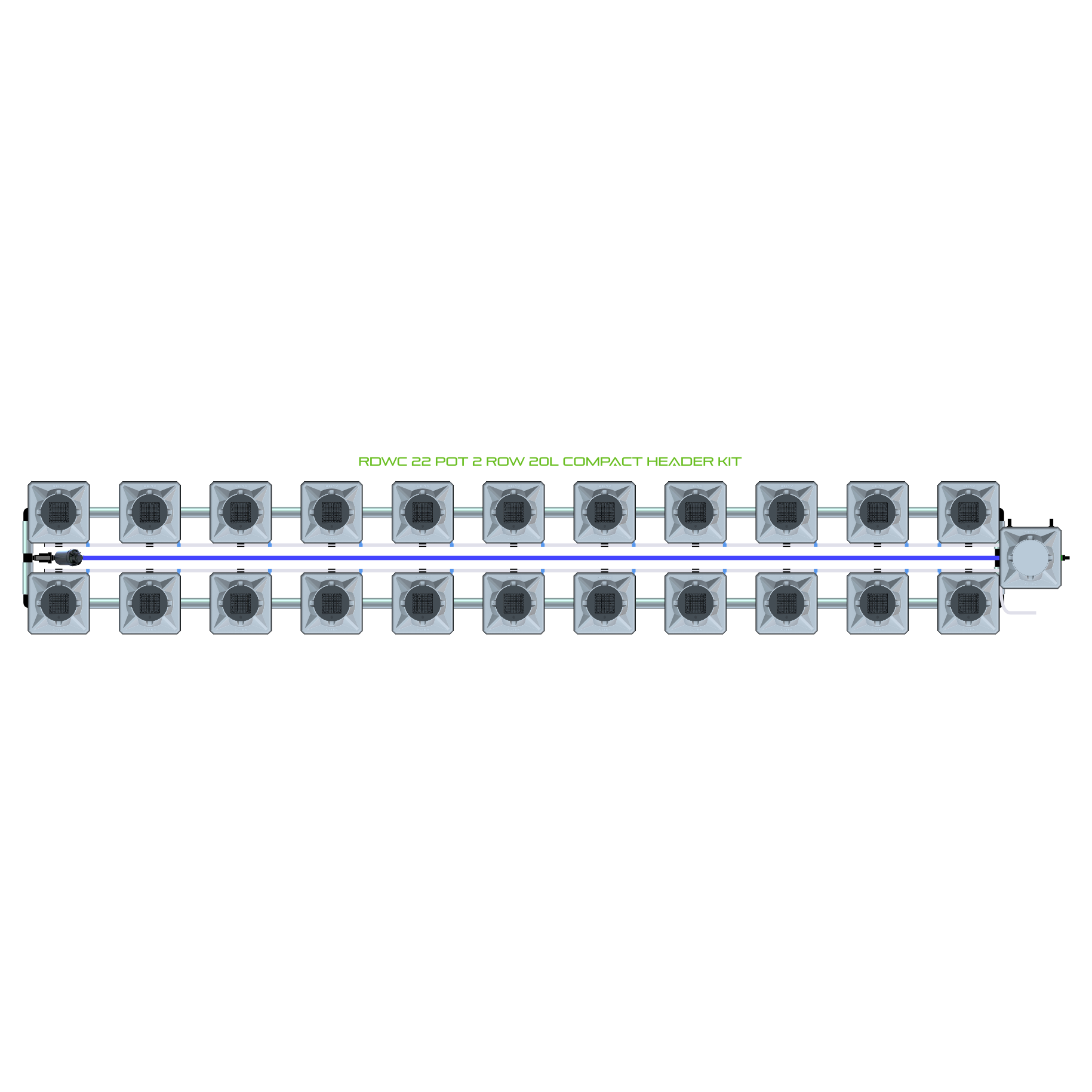 RDWC 22 Pot 2 Row Kit