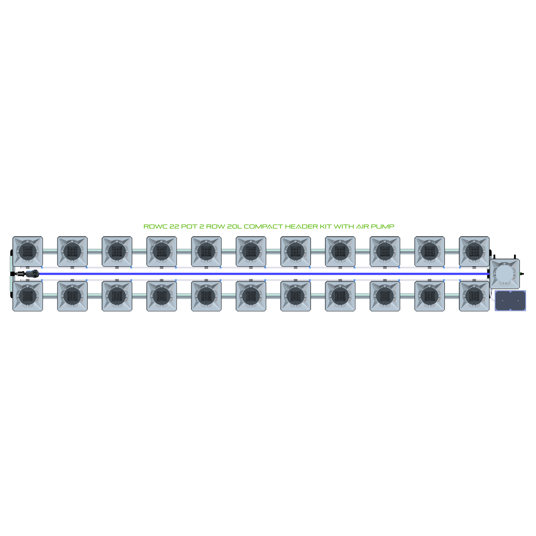 RDWC 22 Pot 2 Row Kit