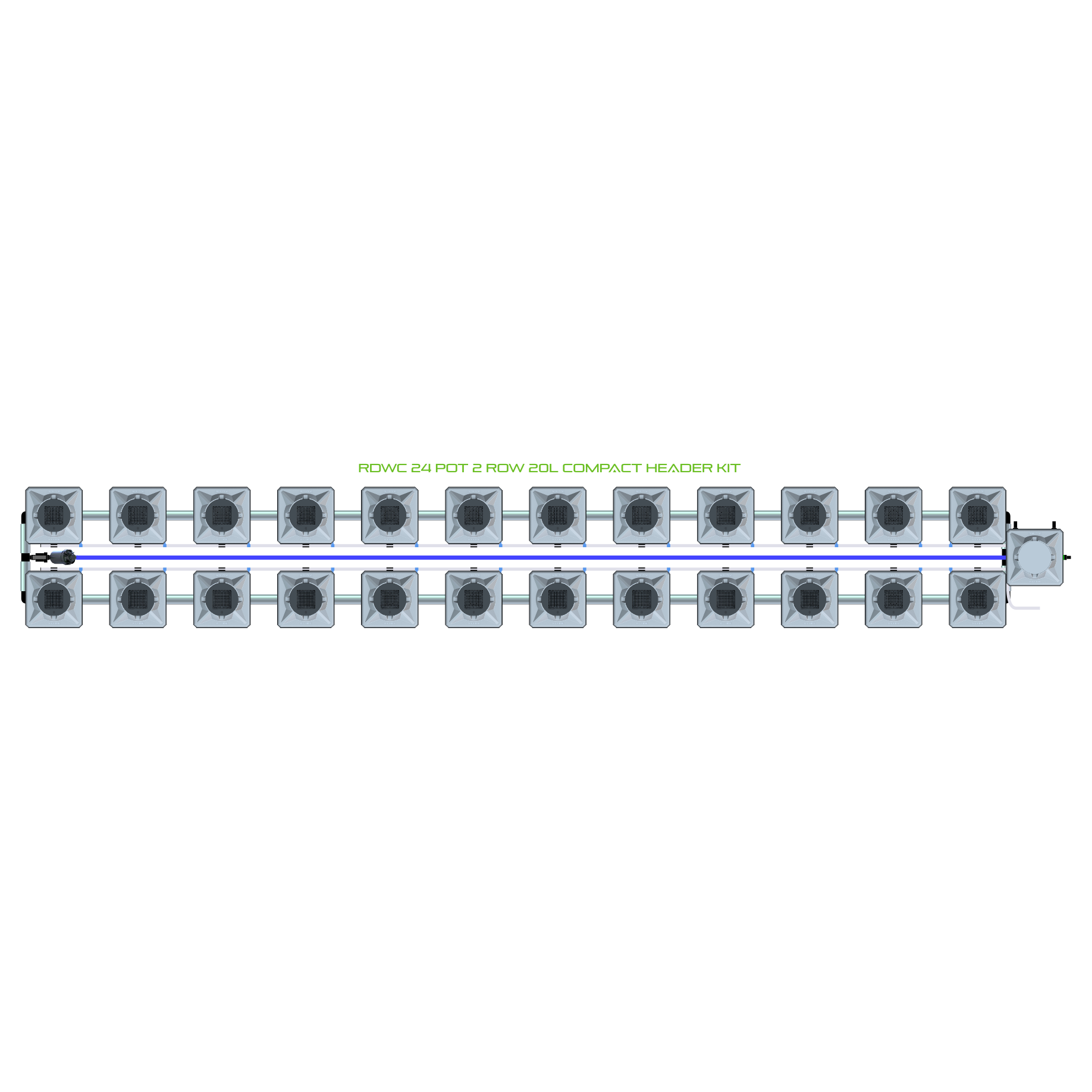 RDWC 24 Pot 2 Row Kit