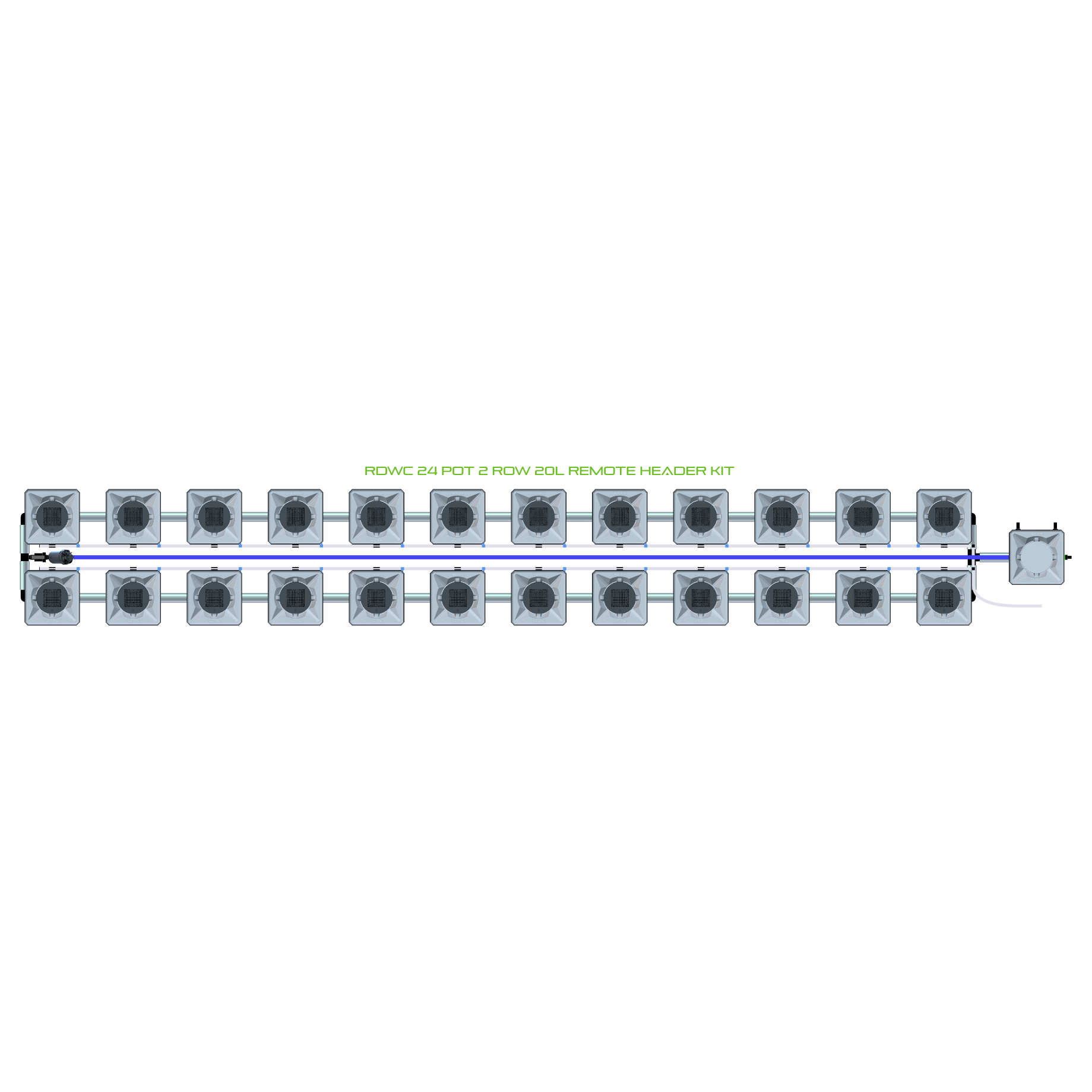 RDWC 24 Pot 2 Row Kit