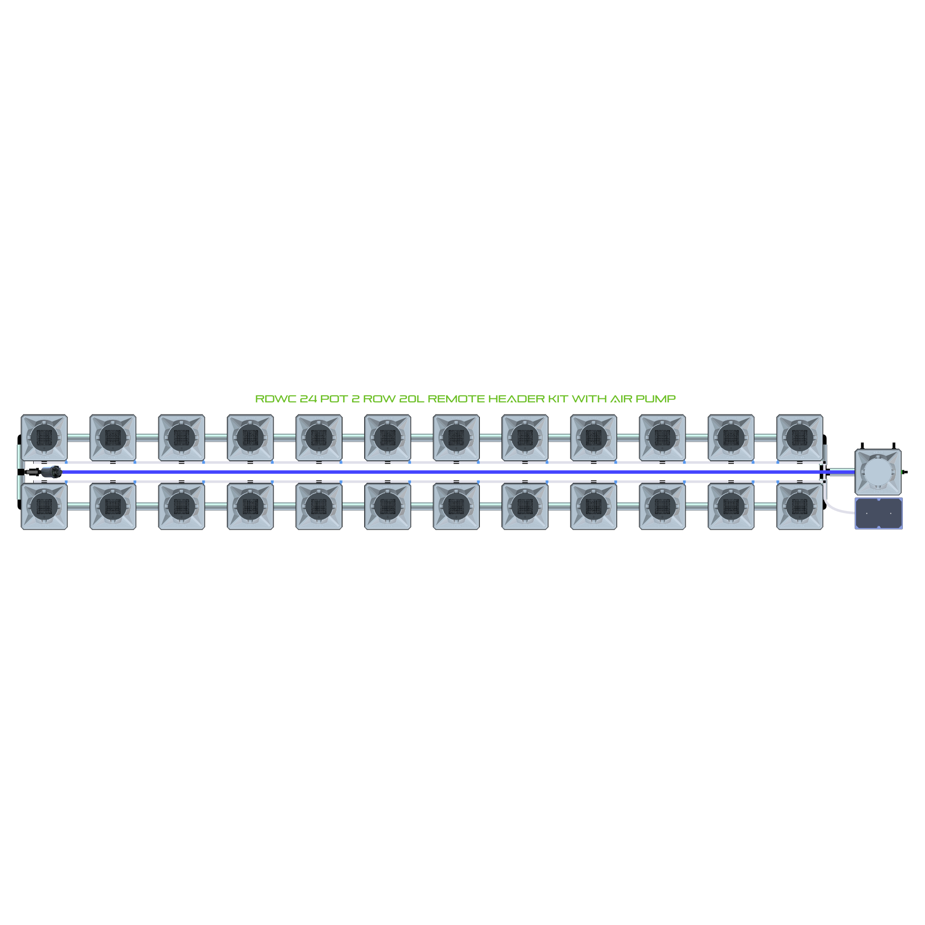 RDWC 24 Pot 2 Row Kit