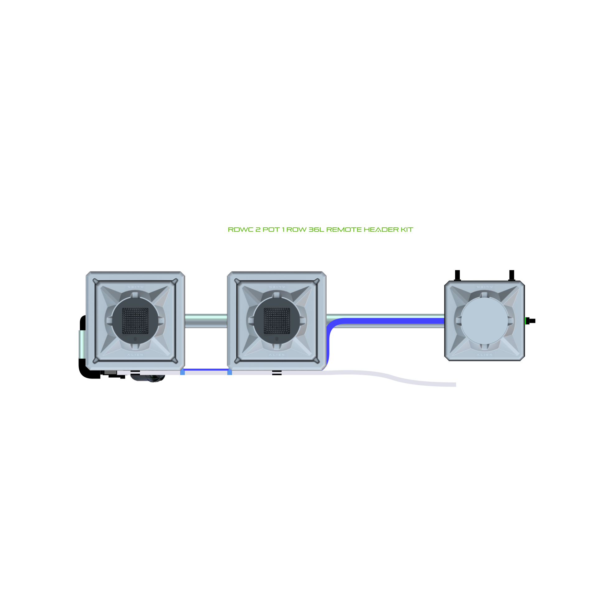 RDWC 2 Pot 1 Row Kit