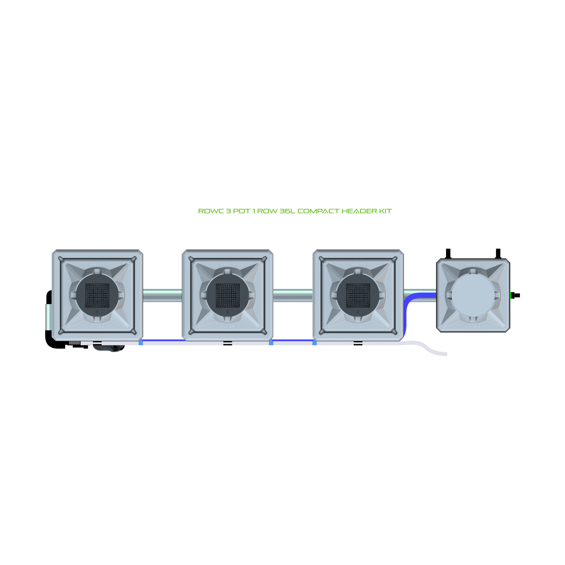 RDWC 3 Pot 1 Row Kit