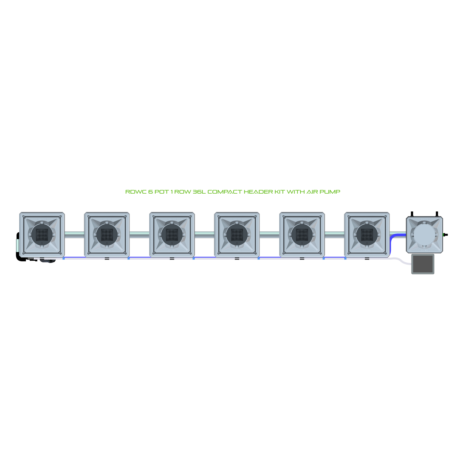 RDWC 6 Pot 1 Row Kit