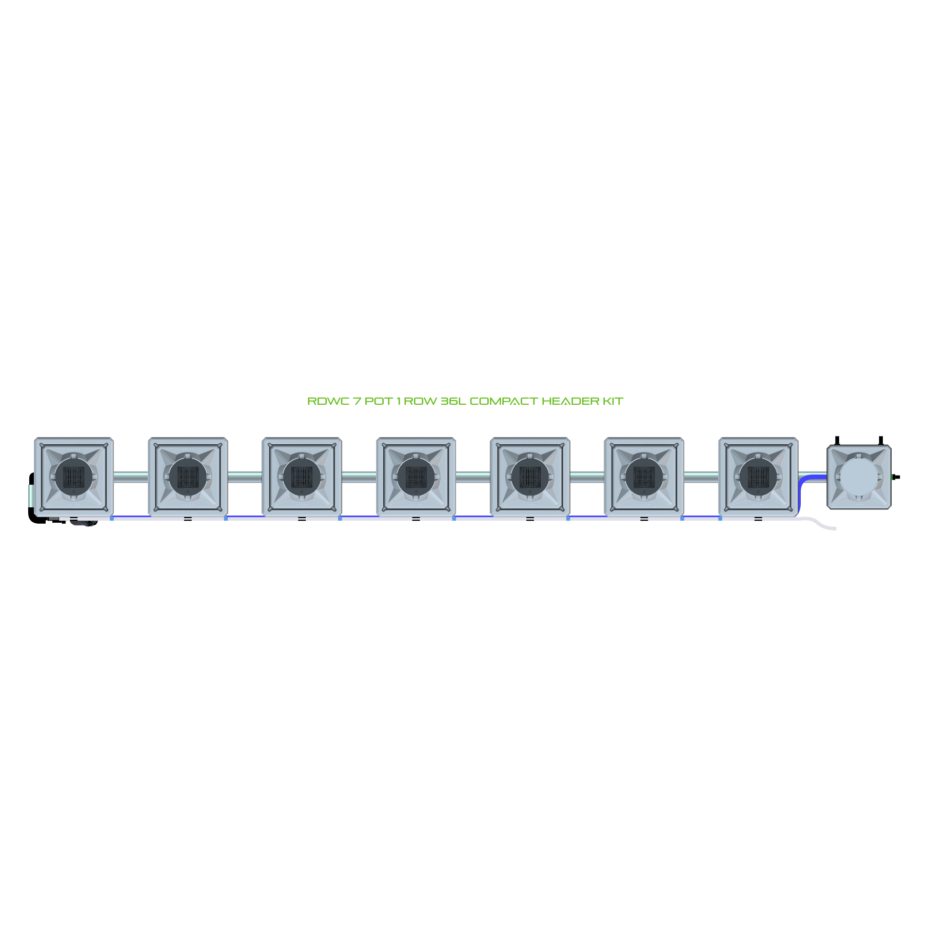 RDWC 7 Pot 1 Row Kit