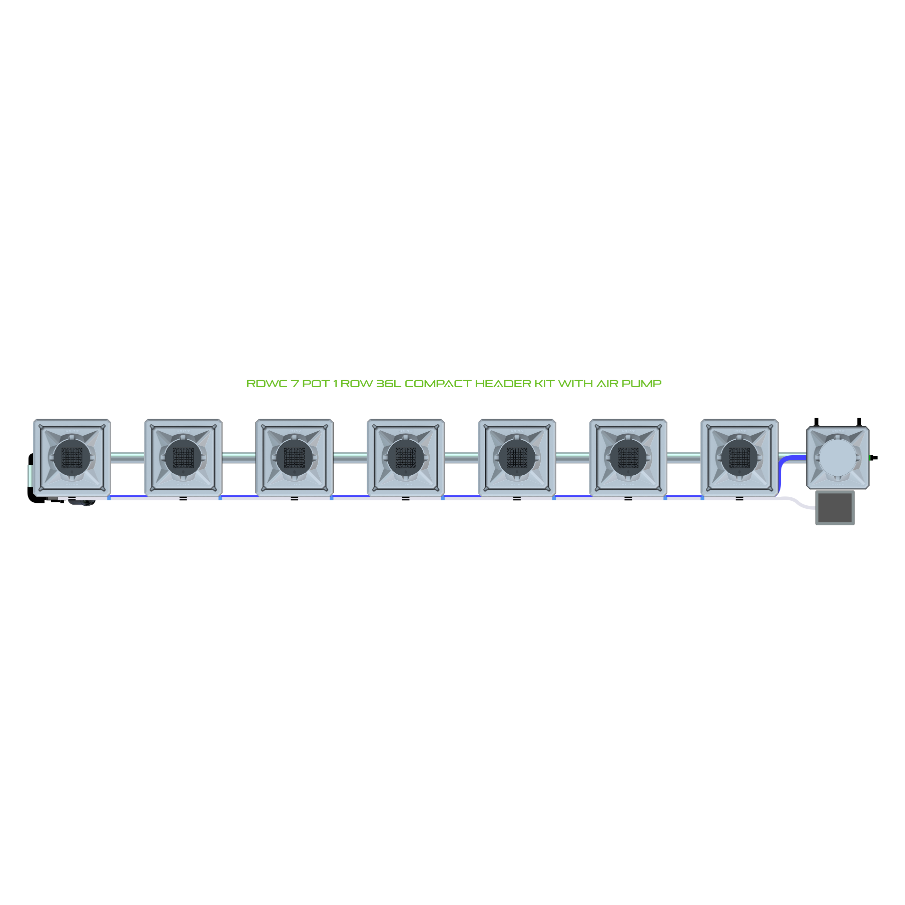 RDWC 7 Pot 1 Row Kit
