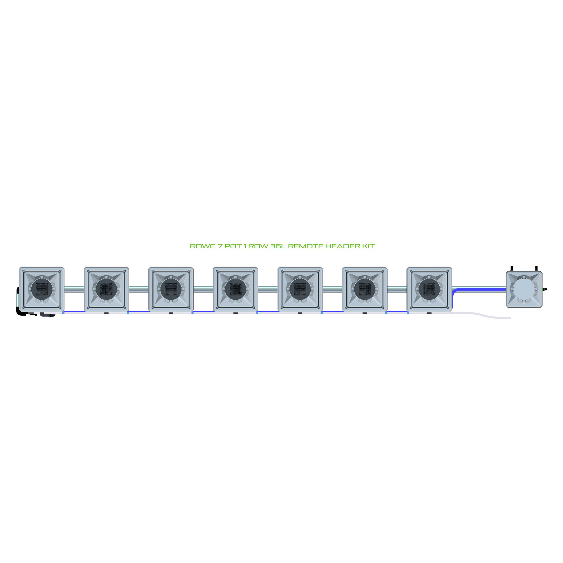 RDWC 7 Pot 1 Row Kit