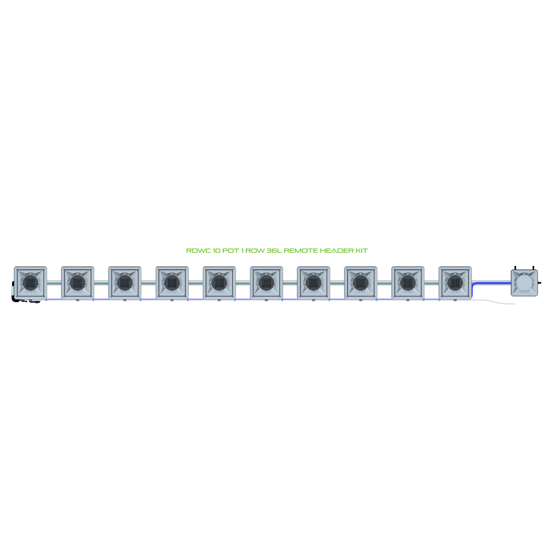 RDWC 10 Pot 1 Row Kit