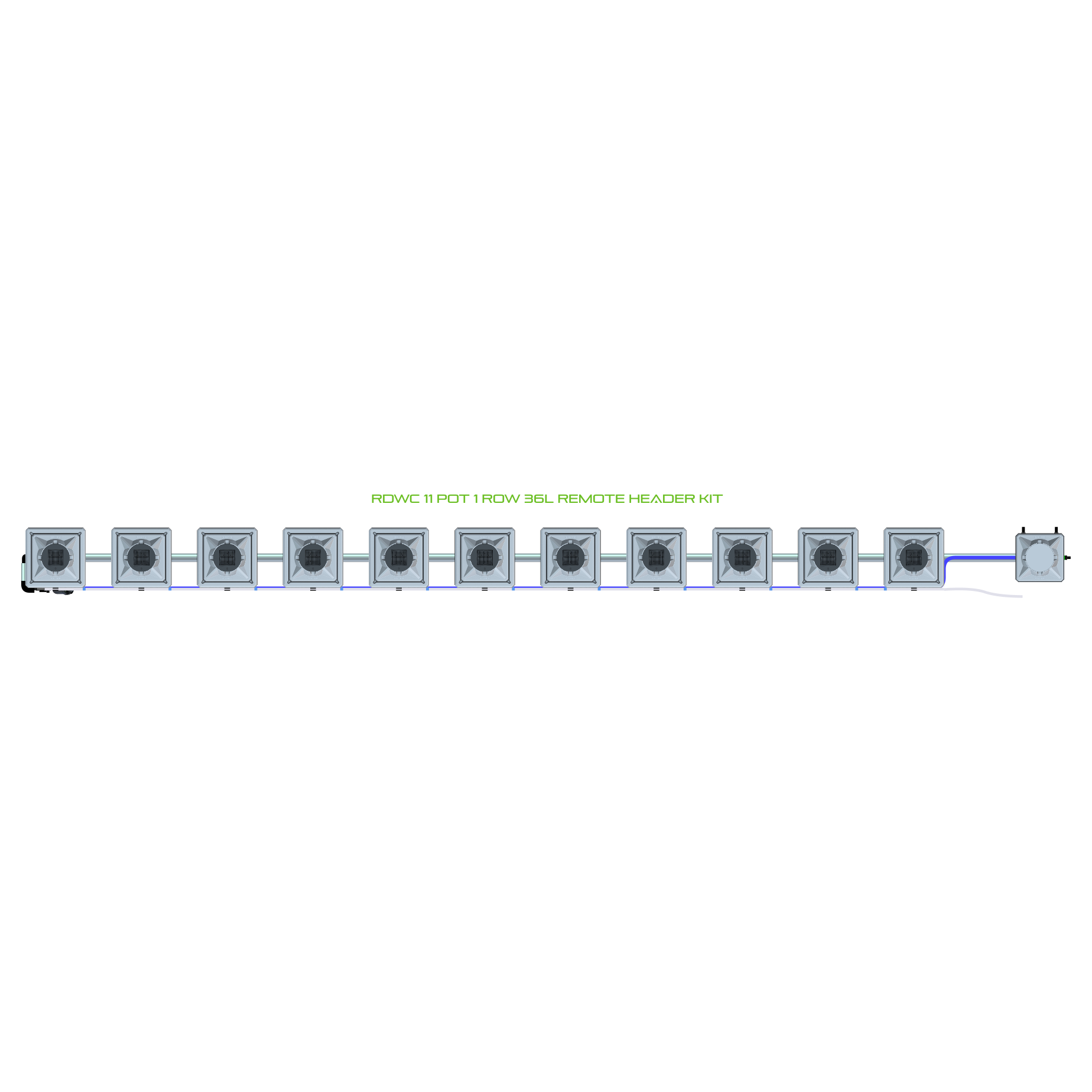 RDWC 11 Pot 1 Row Kit