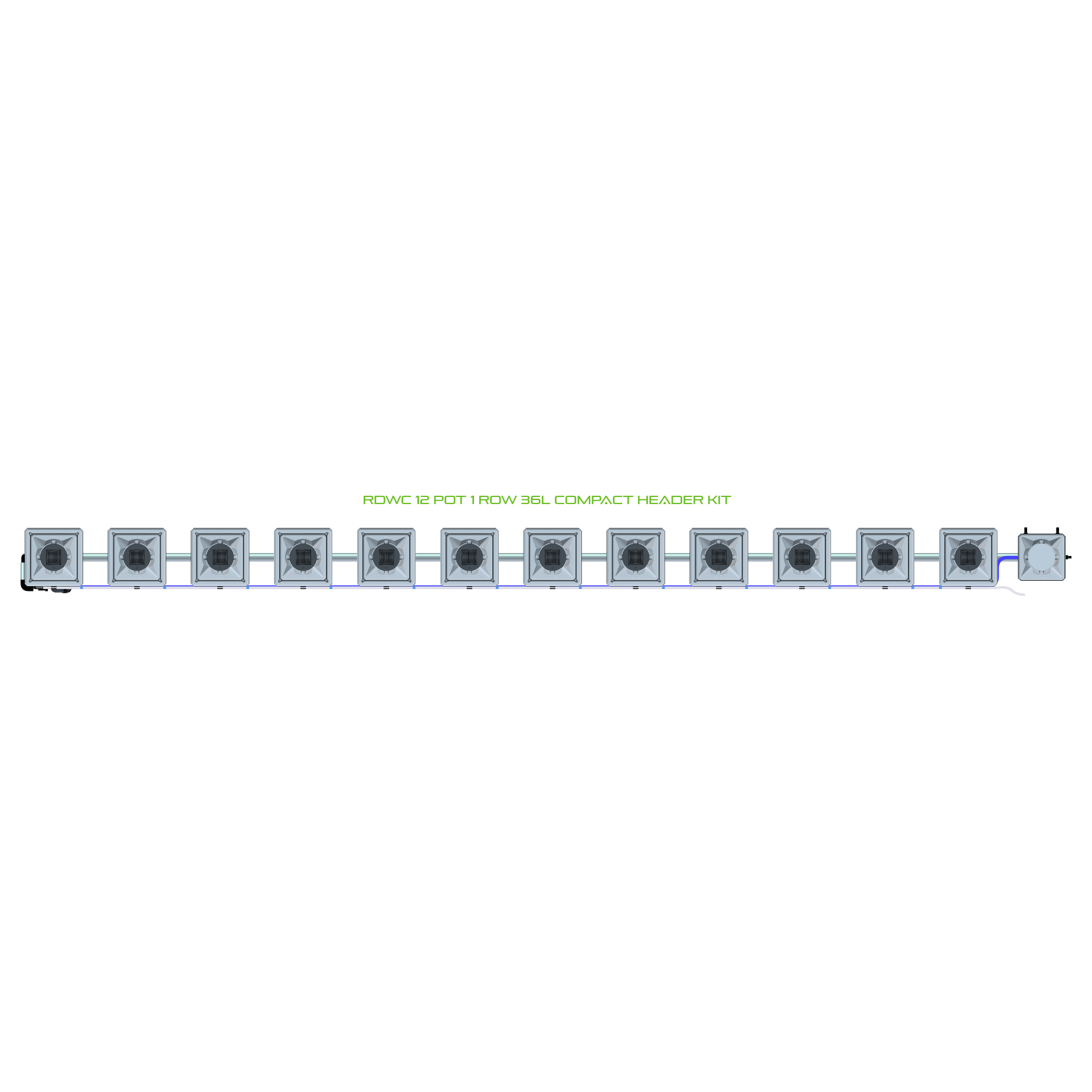 RDWC 12 Pot 1 Row Kit