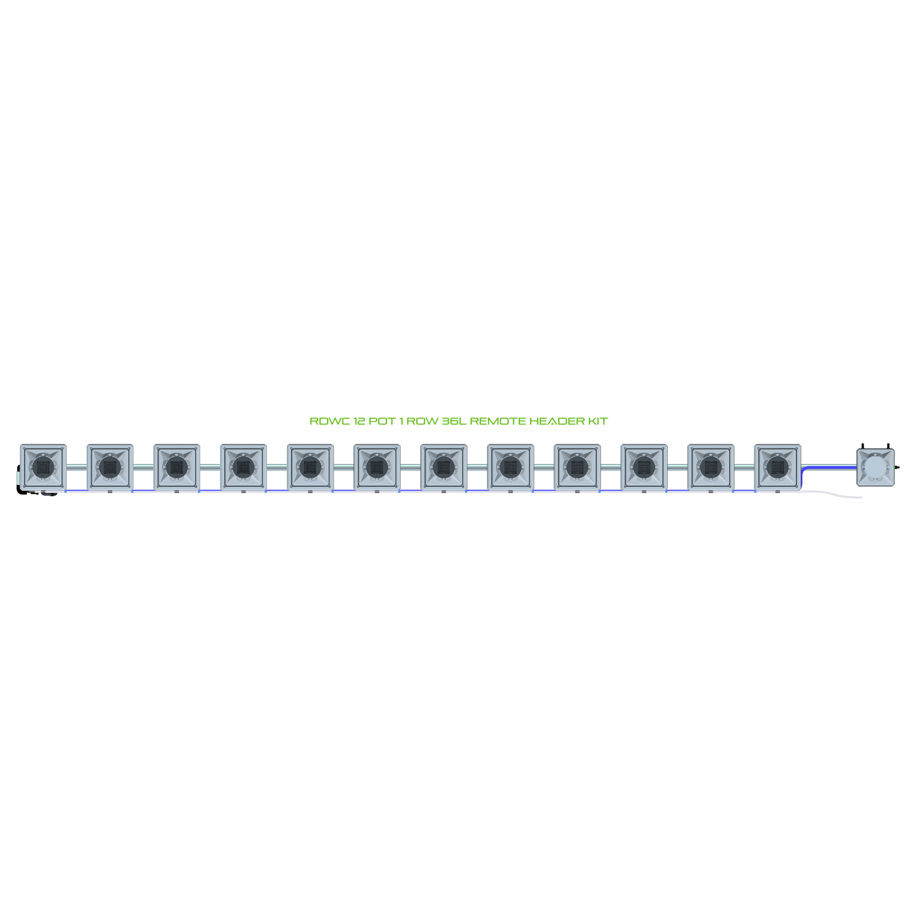 RDWC 12 Pot 1 Row Kit