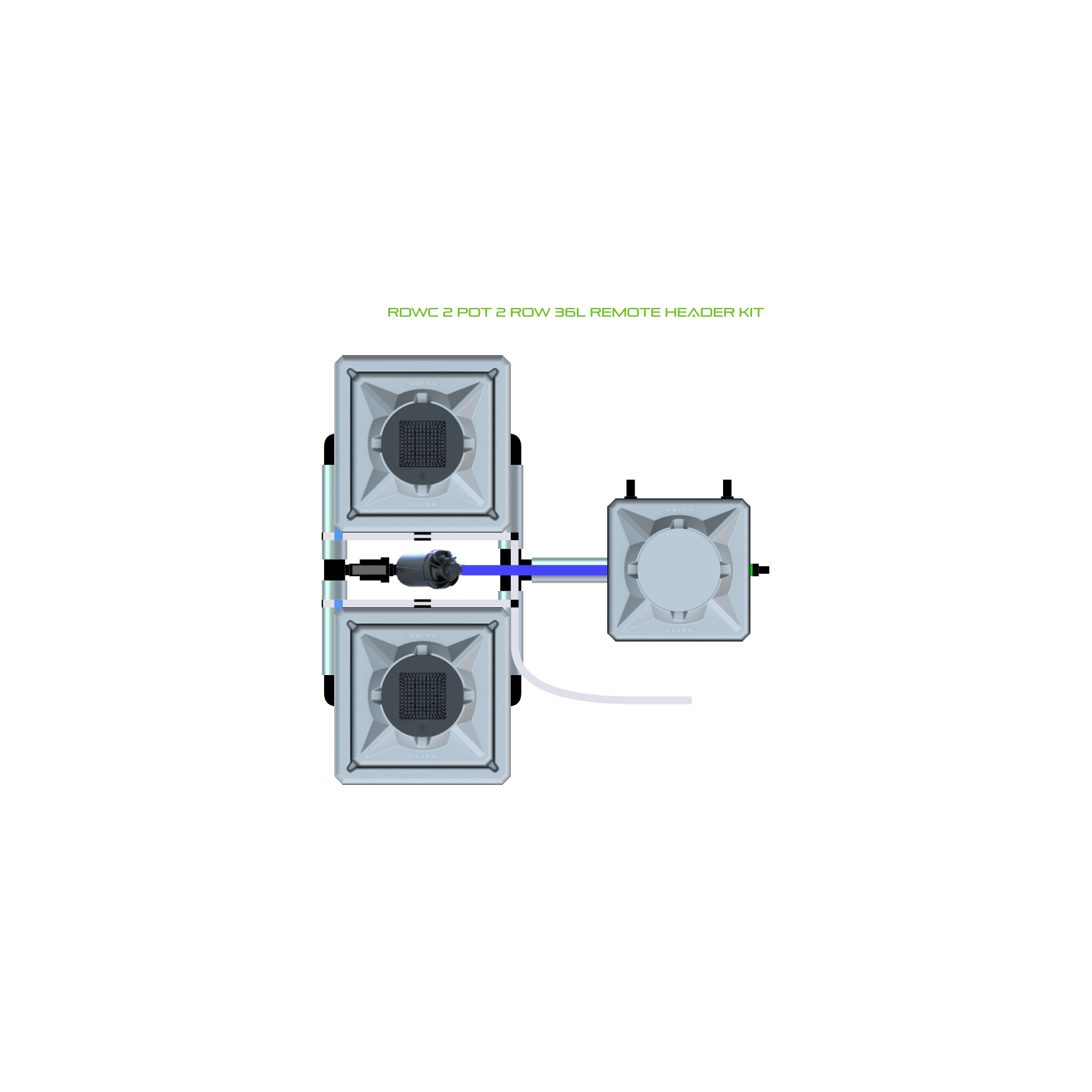 RDWC 2 Pot 2 Row Kit
