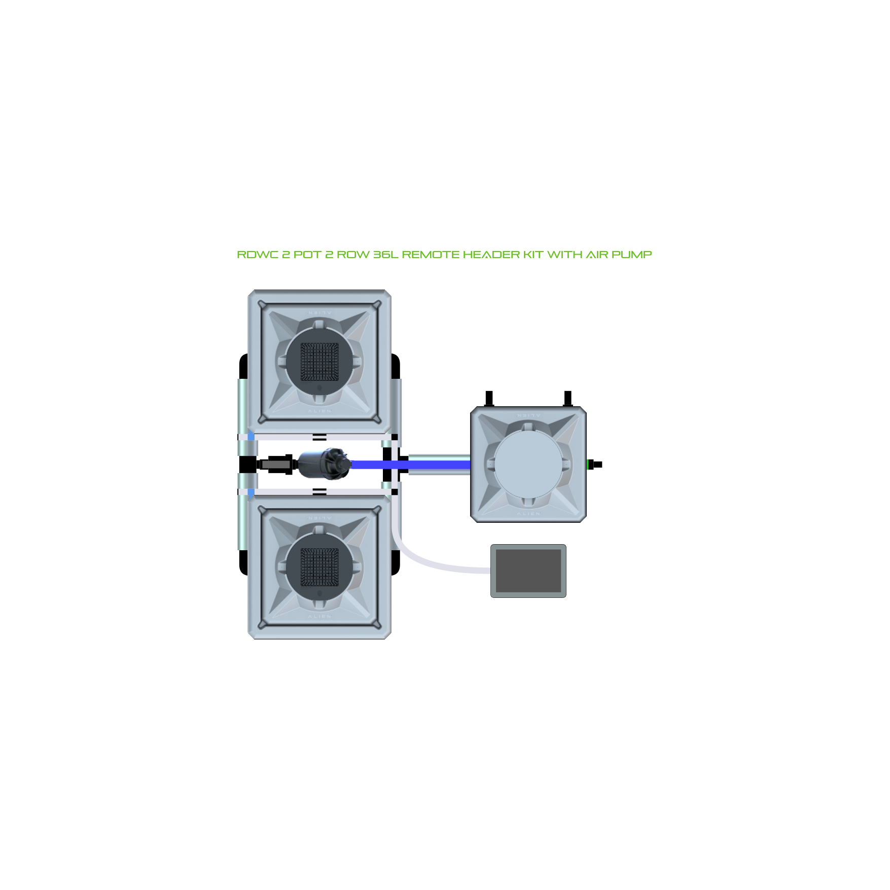 RDWC 2 Pot 2 Row Kit