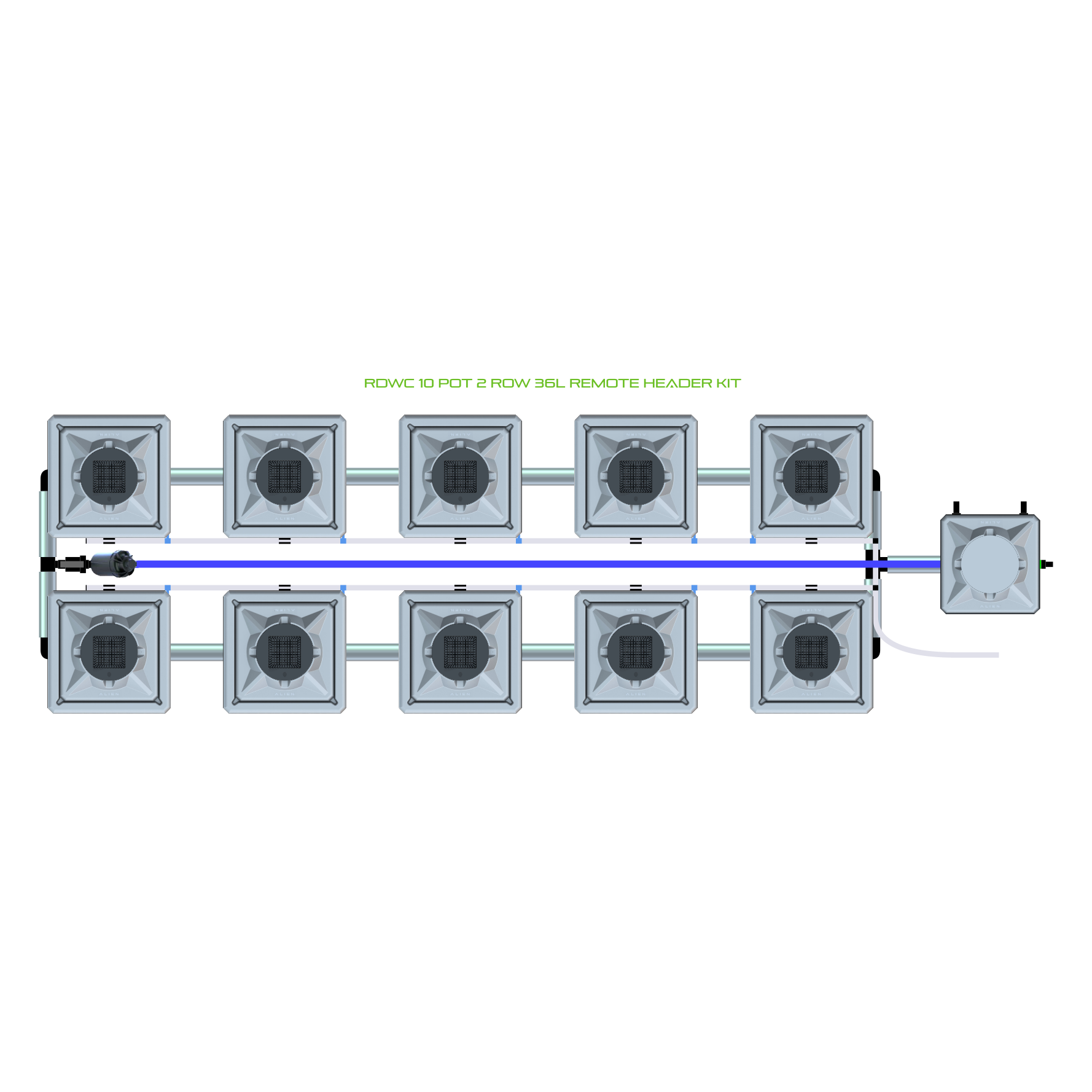 RDWC 10 Pot 2 Row Kit